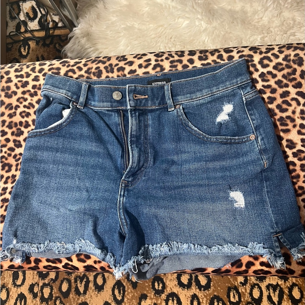 Express Women's Blue Denim Shorts